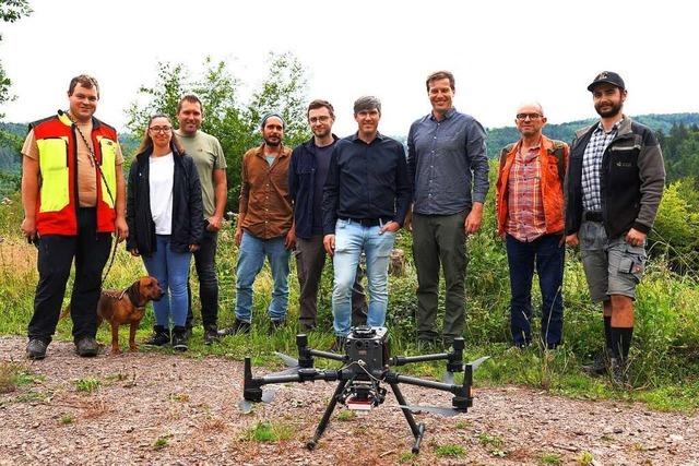 Wie Drohnen bei der Bekmpfung des Borkenkfers im Lahrer Stadtwald helfen knnten