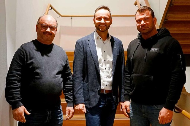 Marktsprecher Dirk Burger (r.), sein S...t Oberbrgermeister Michael Schmieder.  | Foto: Stadtverwaltung Waldkirch