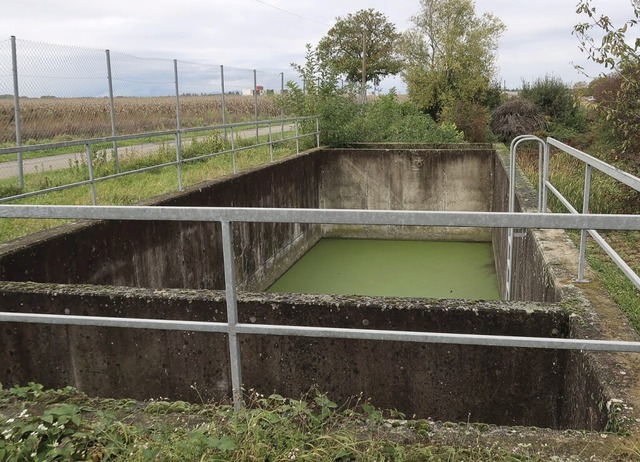 Das veraltete Versickerungsbecken muss...em ein weiteres Becken  gebaut werden.  | Foto: Christine Weirich