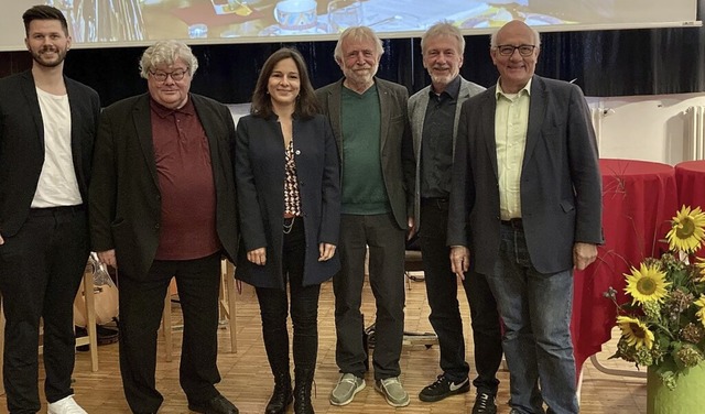 Die Redner und die Rednerin beim Grne...Fischer, Alexander Schoch (von links).  | Foto: Grne OV Waldkirch