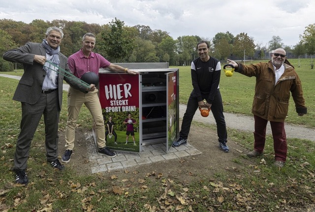Die neue Sportbox, prsentiert von   B... Thoma, Martin Hrig, Andreas Roessler  | Foto: Patrick Seeger/Stadt Freiburg