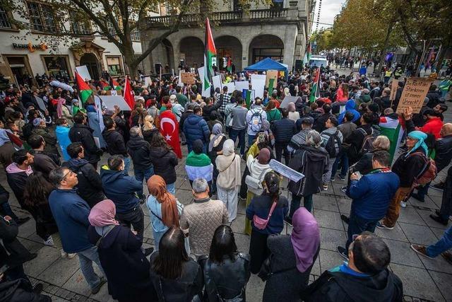 Unbewilligte Palstina-Demo zieht durch Basel