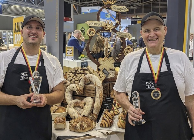 Christian (links) und Michael Dick fre... bei der Deutschen Bckermeisterschaft  | Foto: Zentralverband Deutsche Bckerhandwerk