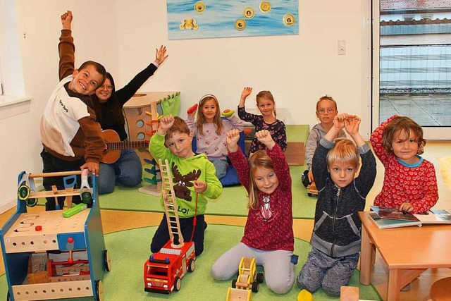 Dem Nachwuchs gefllt der umgebaute Unadinger Kindergarten.  | Foto: Christa Maier