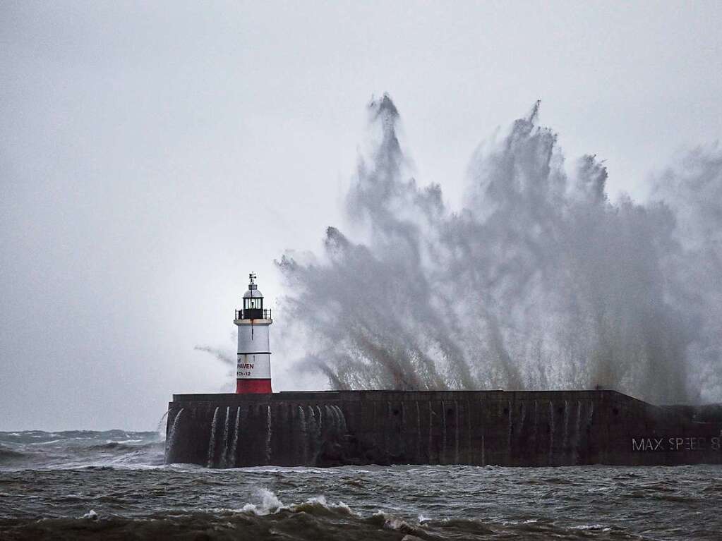 England: Das Newhaven Lighthouse.