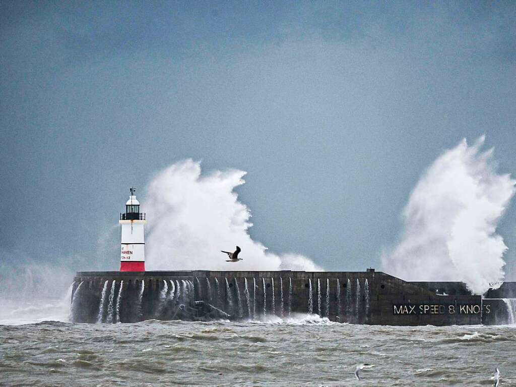 England: Das Newhaven Lighthouse.