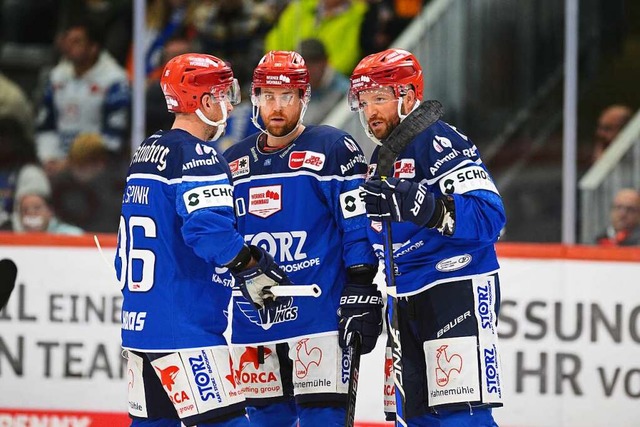 Tyson Spink, Tylor Spink und Benjamin ...die Heimserie der Wild Wings ausbauen.  | Foto: IMAGO/Eibner-Pressefoto/Sven Laegler