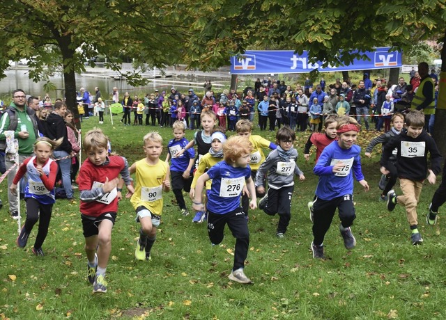 Wer kommt am schnellsten im Ziel an? D...g es beim achten Endinger Cross-Lauf.   | Foto: Roland Vitt