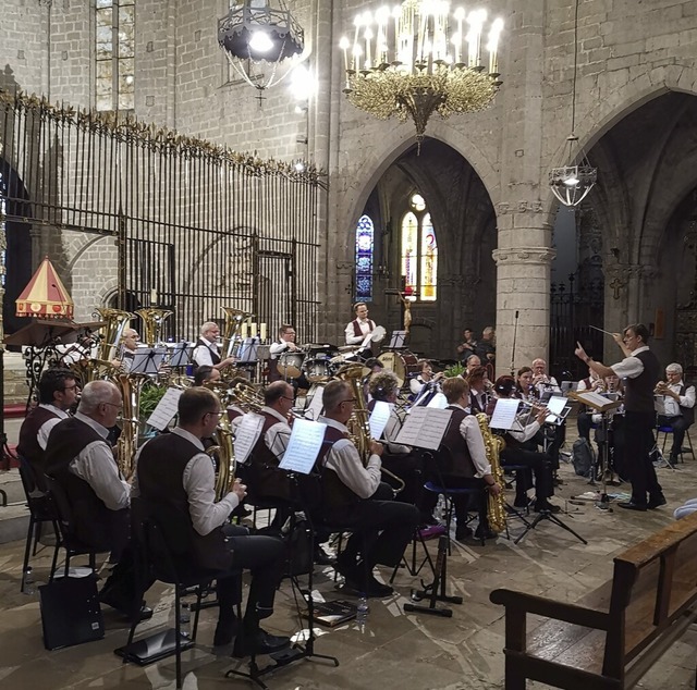 Der Musikverein aus Altdorf trat in de...ello d&#8217;Empuries in Spanien auf.   | Foto: Martin Oswald