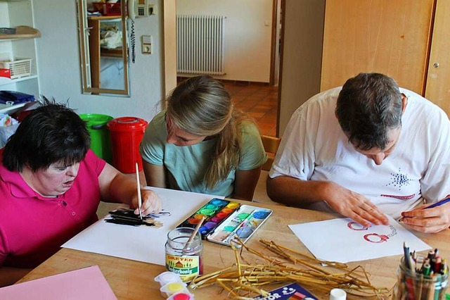 Bewohner des Hauses Lebensheimat in Re... Lffingen fr den Kunstkalender 2024.  | Foto: Stadtmusik Lffingen