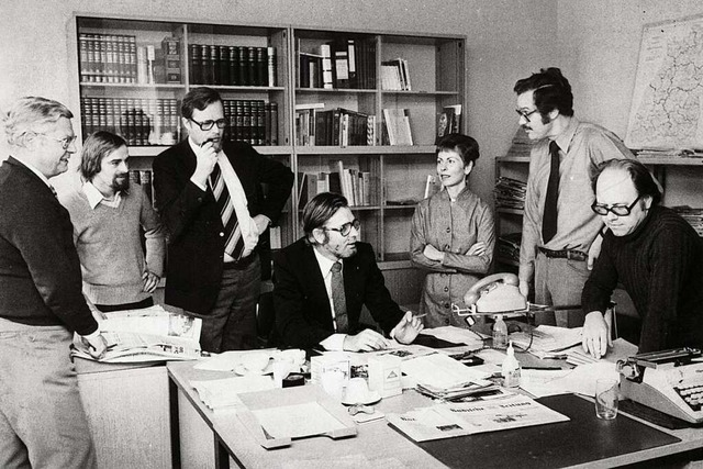 Ansgar Frst  (Mitte) in den 80er Jahr...i, Gerhard de Groot und Leopold Glaser  | Foto: BZ