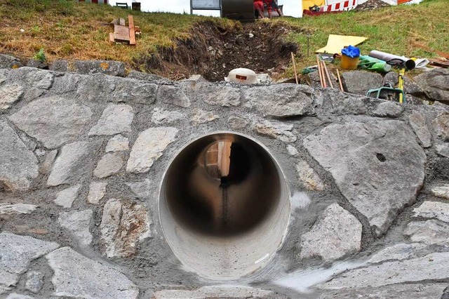 Der  Regenauslass Steghalden an der T... vorbereitet zu sein als im Juli 2021.  | Foto: Maja Tolsdorf