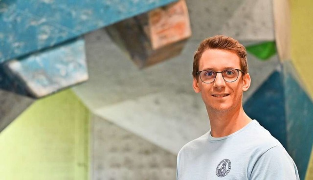 Tobias Preisler vom Verein Boulderwall im Kletterzentrum Eiger-Nord  | Foto: Michael Bamberger