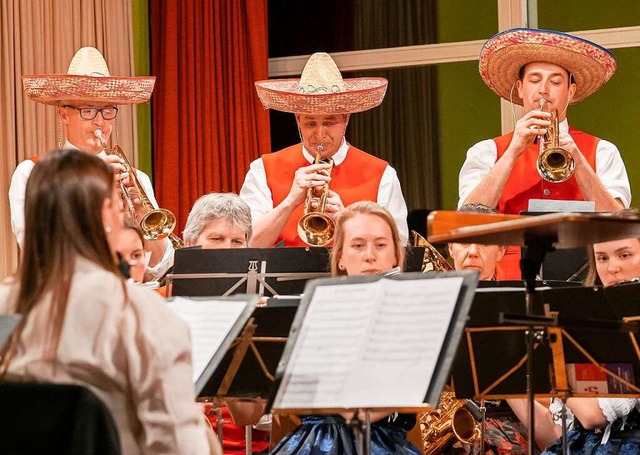 Das Jahreskonzert 2024  wird das letzt...nd als Mariachi-Trompeter aufgetreten.  | Foto: Paul Eischet