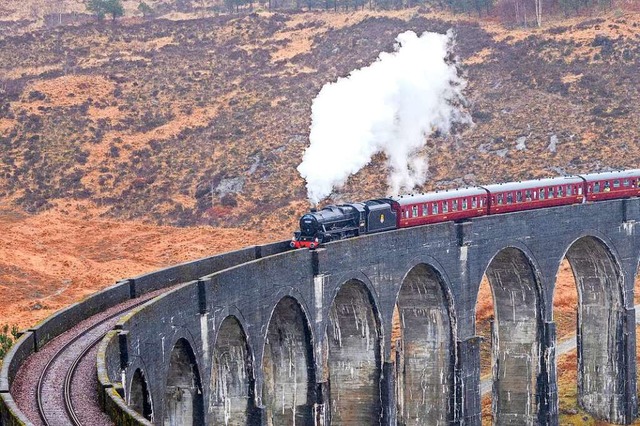 Die Harry Potter-Filme machten die Z...nan-Viadukt in Schottland weltberhmt.  | Foto: Jane Barlow (dpa)