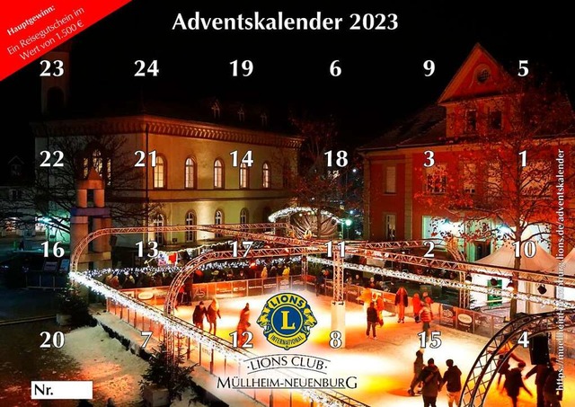 Der neue Adventskalender des Lions-Clubs Mllheim-Neuenburg  | Foto: Werner Barth