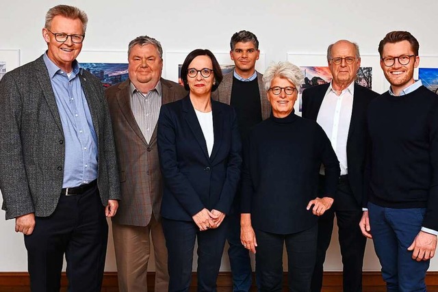 Das  bei der Spendenbergabe aufgenomm...tz Jenne (alle Advant Beiten Freiburg)  | Foto: Thomas Kunz