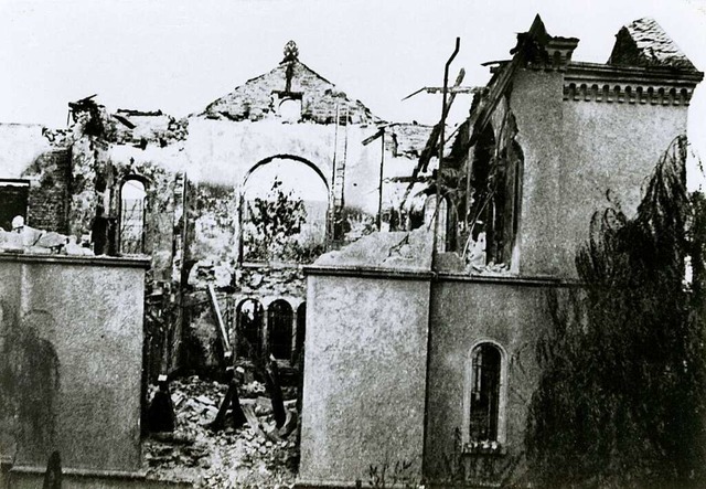 Die Freiburger Synagoge nach ihrer Zerstrung im November 1938  | Foto: Stadtarchiv Freiburg M 7092-103