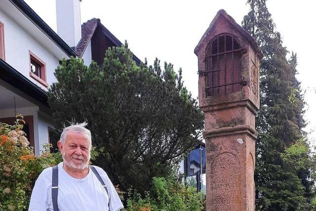 Gerhard Althauser gehrt der drittlteste Bildstock in Friesenheim