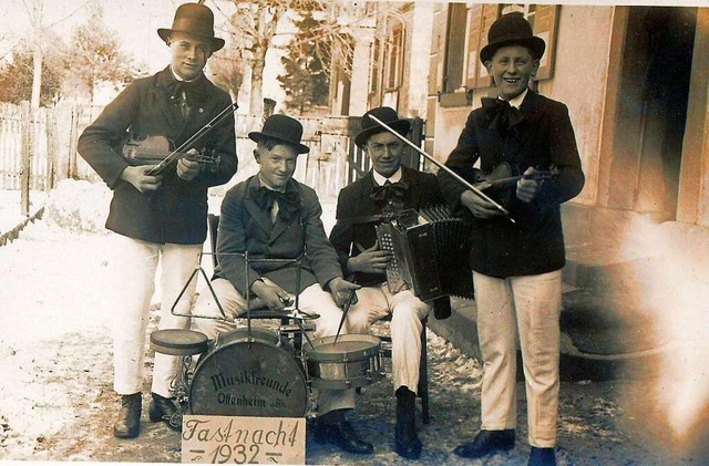 Die Tanzkapelle der Musikfreunde Otten...kenbolz, Georg Glaser und  Otto Maurer  | Foto: Repro: Martin Frenk