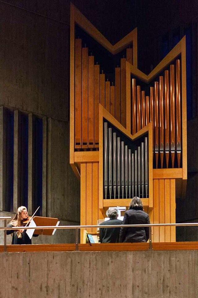 Die Buchholzer Orgel bei einem Konzert.  | Foto: Gabriele Zahn