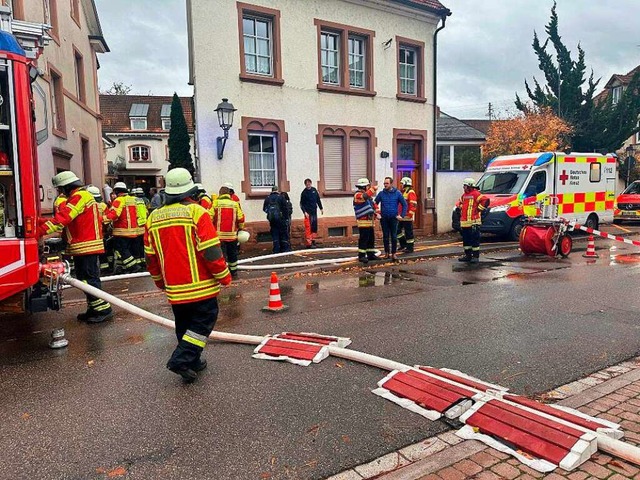 Feuerwehr und Polizei riegelten die Ba...ettungseinsatz am Montagnachmittag ab.  | Foto: DRK-Kreisverband Freiburg