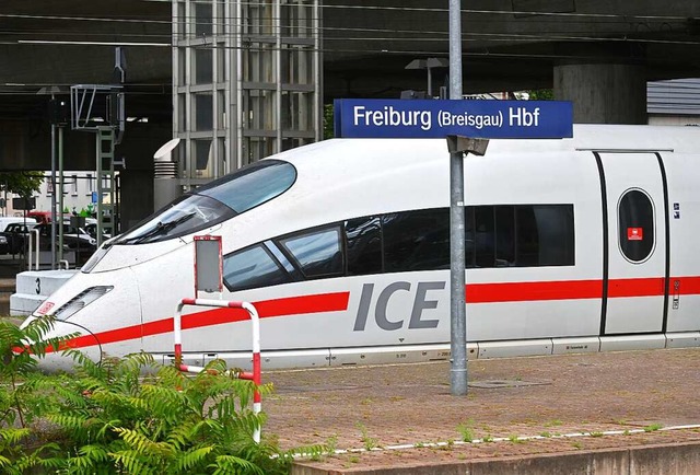 Ein ICE im Freiburger Hauptbahnhof  | Foto: Thomas Kunz