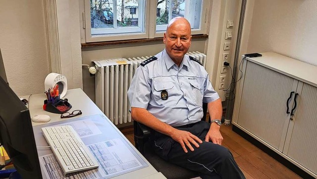 Peter-Johannes Scholz im Polizeiposten Ettenheim  | Foto: Karl-Stephan Kovacs