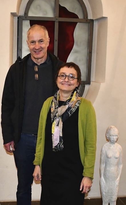 Roland Senger und Ingrid Schwander stellten in der Kirche aus.  | Foto: Heinz und Monika Vollmar