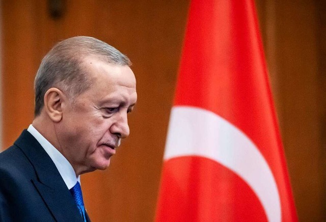 Kaum aus Berlin zurck &#8211; das Fot... teilte Erdogan gegen Deutschland aus.  | Foto: Michael Kappeler (dpa)