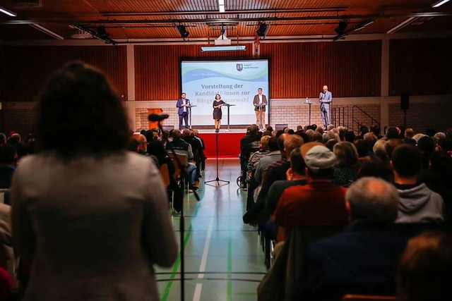 Auch bei der Kandidatenvorstellung bez...inen Posten als Kmmerer in Waldkirch.  | Foto: Adrian Hofmann