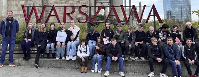 Beim Schulaustausch in Polen erfuhren ...er einiges ber das Leben in Warschau.  | Foto: Schulzentrum