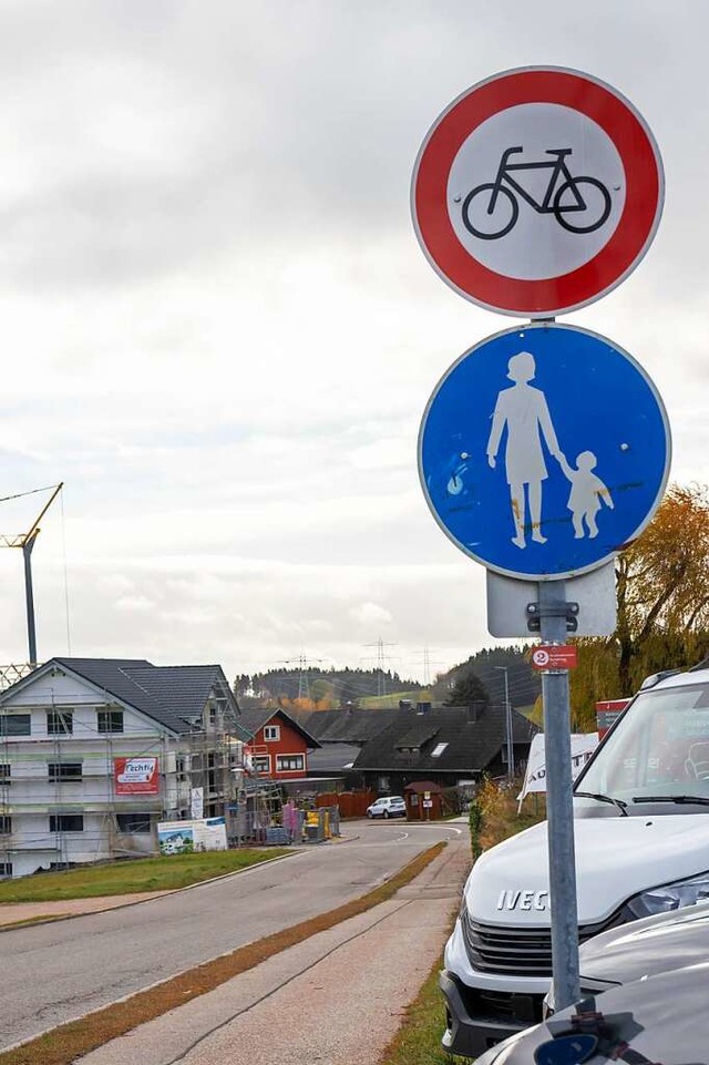 Der Radweg von Rothaus nach Grafenhaus...ssen Radfahrer auf die Landesstrae.   | Foto: Wilfried Dieckmann