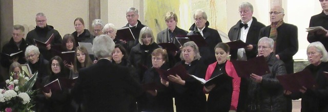 Sngerinnen und Snger des Figuralchor...l, weil die Stadtkirche ungeheizt war.  | Foto: Susanne Kerkovius