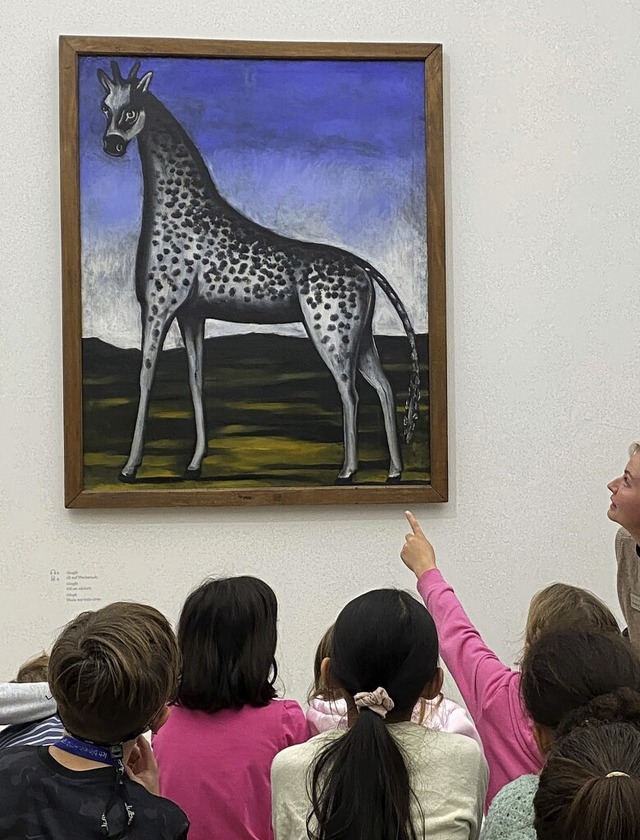 Der Knstler Niko Pirosmani malte  vie...n echt gesehen hat, wie diese Giraffe.  | Foto: Lisa Petrich