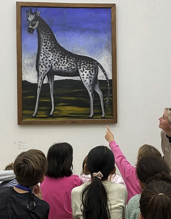 Der Künstler Niko Pirosmani malte  vie...n echt gesehen hat, wie diese Giraffe.  | Foto: Lisa Petrich