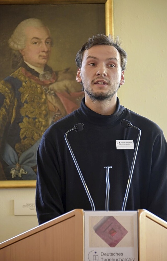 Ein neues Gesicht unter den Zeitreise-Vorlesenden des Archivs: Markus Schaber  | Foto: Benedikt Sommer