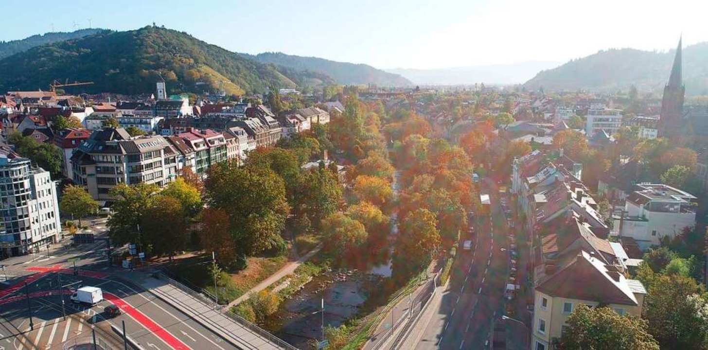 Blick von der Kronenbrücke Richtung Osten. So sieht es heute aus...  | Foto: Stadt Freiburg/Latz+Partner