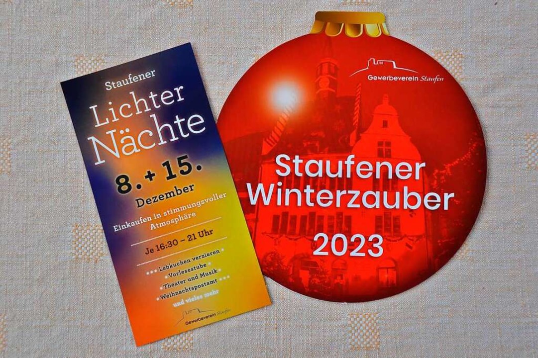 Mit einem besonderen Flyer wirbt der G...anstaltungen in der Vorweihnachtszeit.  | Foto: Rainer Ruther