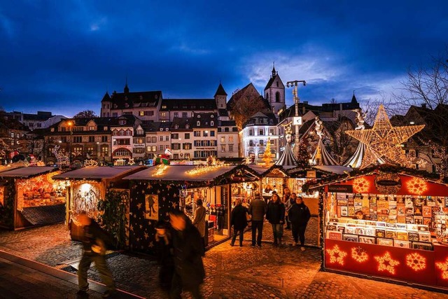 Seit Donnerstag bietet der Basler Weih...n Stnden ein Angebot zur Adventszeit.  | Foto: Bettina Matthiessen/Kanton Basel-Stadt