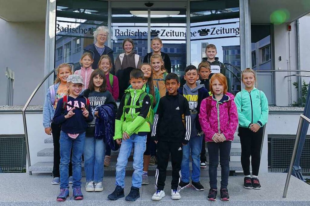 Die Klasse 4b der Grundschule Schmiehe...eim) hat die Badische Zeitung besucht.  | Foto: Mia Thelen