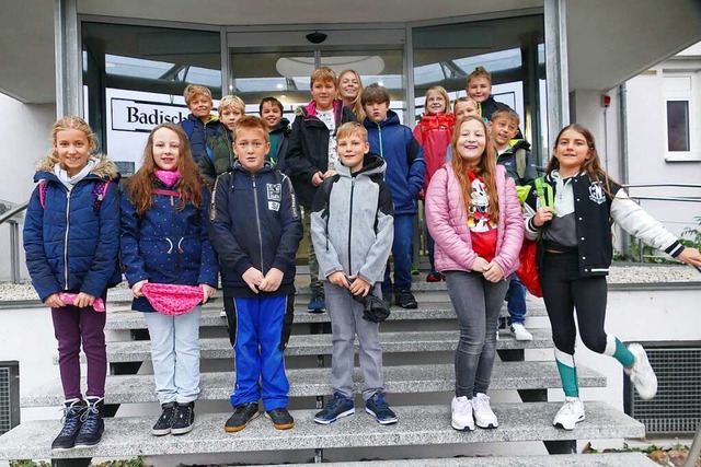 Die Klasse 4a der Grundschule Tannenki...rn hat die Badische Zeitung besucht...  | Foto: Mia Thelen