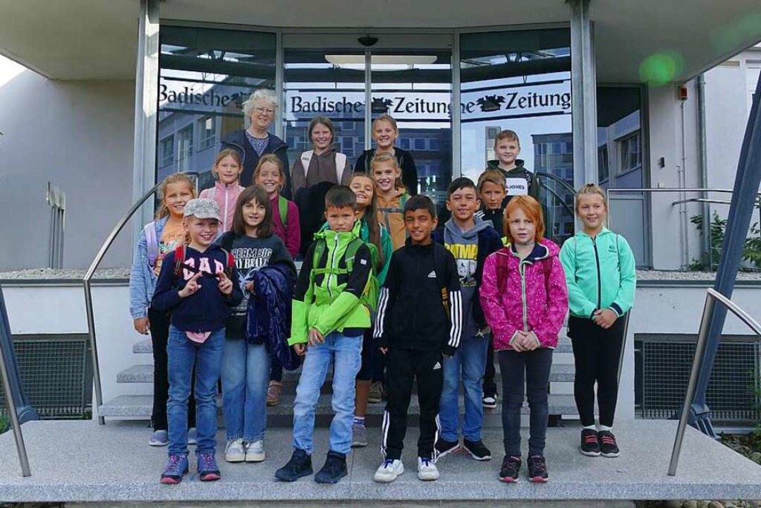 Die Klasse Klasse 4b der Grundschule S...eim) hat die Badische Zeitung besucht.  | Foto: Mia Thelen