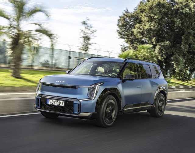 Der EV9 ist Kias neues SUV-Flaggschiff mit Platz fr sechs oder sieben Personen.  | Foto: Kia