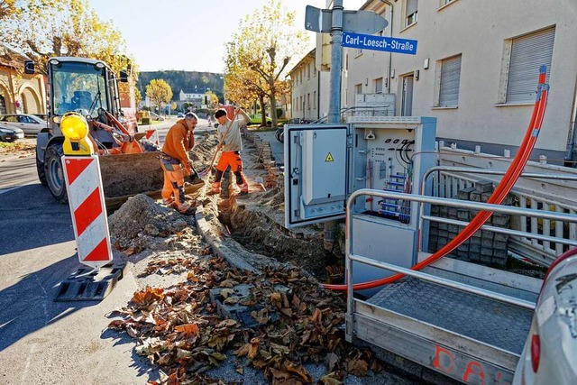 Der Glasfaserausbau in Endingen durch die Deutsche Telekom kommt voran.  | Foto: Martin Wendel