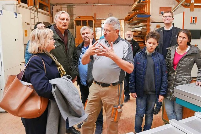 Der CDU-Stadtverband Wehr und die Land...hreinerei von Ekkehard Meroth (Mitte).  | Foto: Michael Gottstein