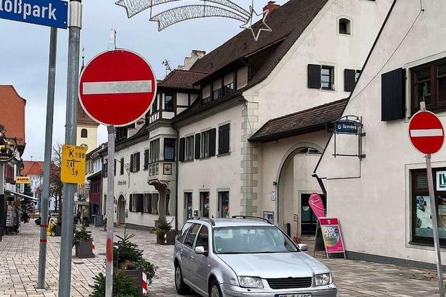 Die Verkehrsfhrung und Behinderungen sorgen fr rger in der Bad Krozinger Innenstadt