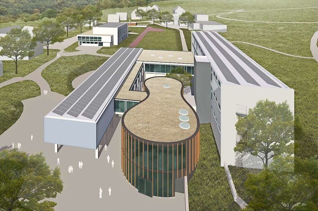 Entwurf  der Ren-Schickele-Schule  mit ambenfrmigem  Erweiterungsbau in Holz  | Foto: Eisenberg Rummel Architekten GmbH