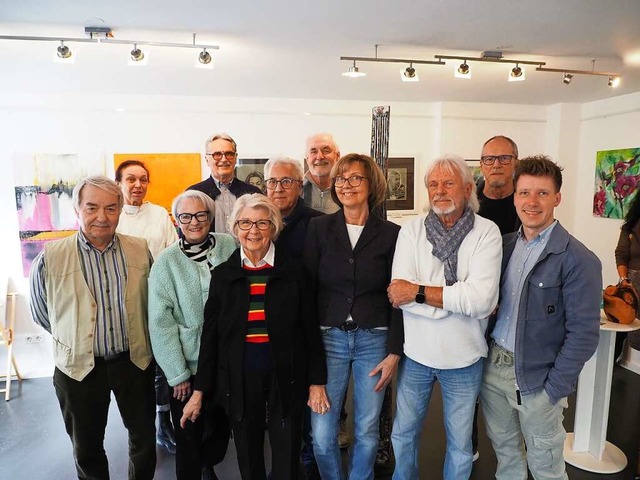 Gemeinschaftsausstellung in Herbolzhei...l-Heinz Finkbeiner und Andreas Vetter.  | Foto: Michael Haberer