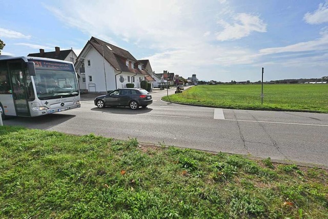 Das Grundstck am Vordersexauer Weg is...tigte Busverknpfungsanlage in Sexau.  | Foto: Markus Zimmermann